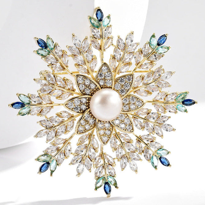 Minimalist Snowflake Brooch