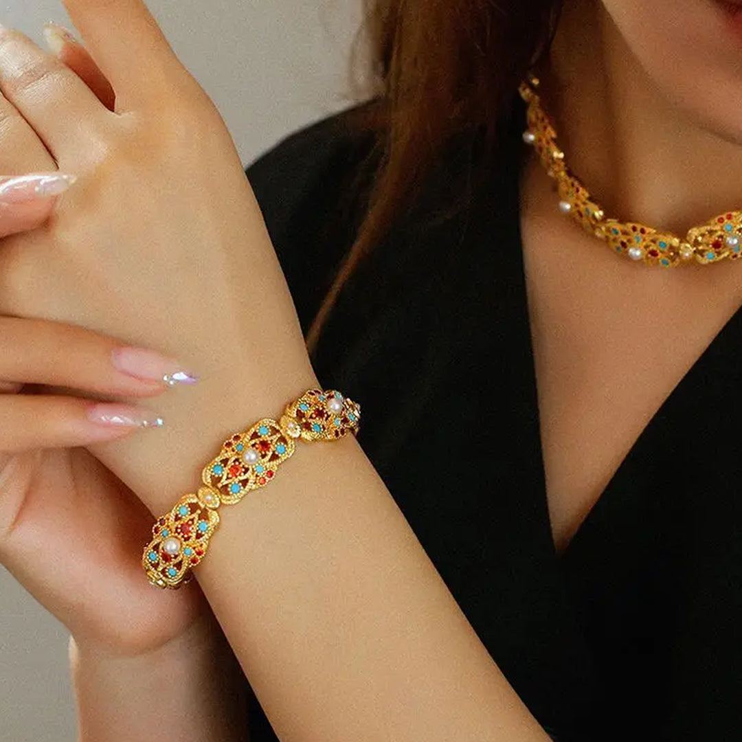 Gold-Tone Multi-Colors Bracelet