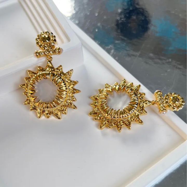 Sunburst Halo Earring