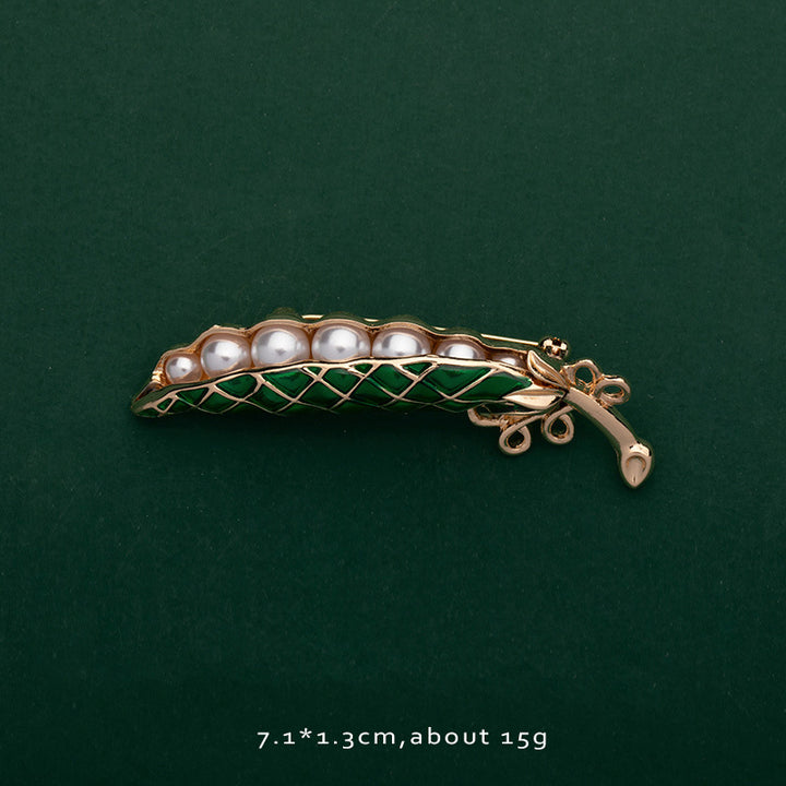 Vintage Brooch Tropical Plant Art Collection with Pearls