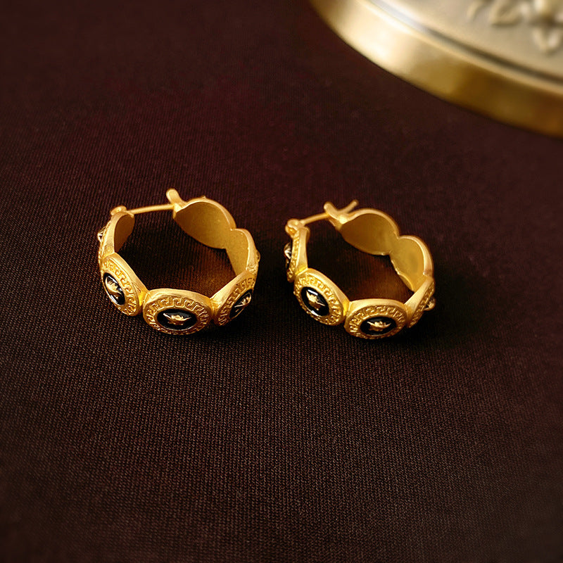 Vintage Antique Gold Plated Earrings