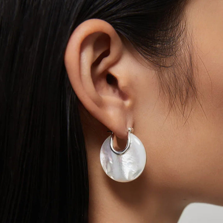 Elegant White Mother-of-Pearl Earrings