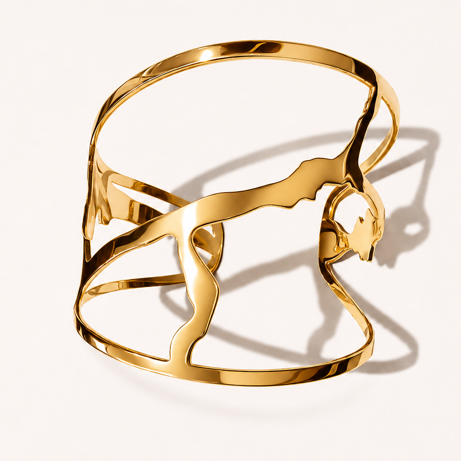 Pear Branch Sculptural Cuff