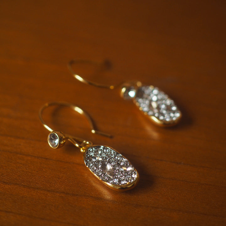 Vintage pavé zirconia drop earrings