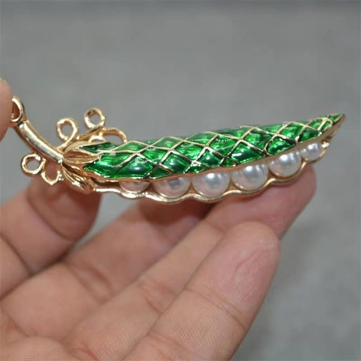 Vintage Brooch Tropical Plant Art Collection with Pearls