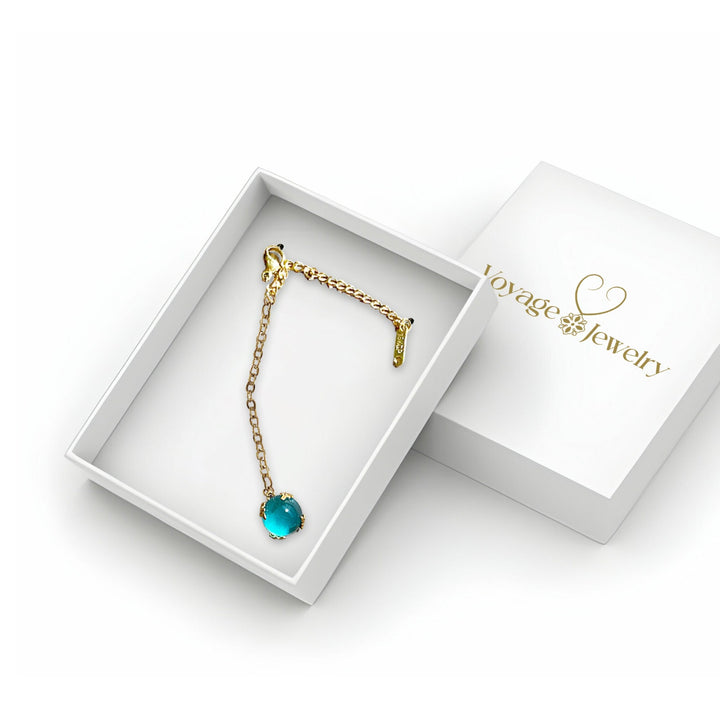 Golden and Lake Blue Necklace