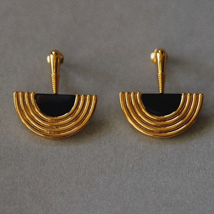 "Radiance" Classical Egyptian Onyx Earrings