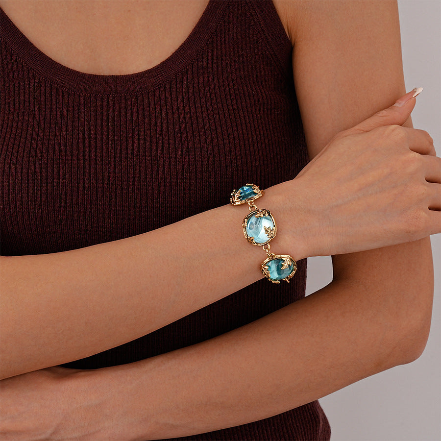 Lake Blue Glazed Bracelet