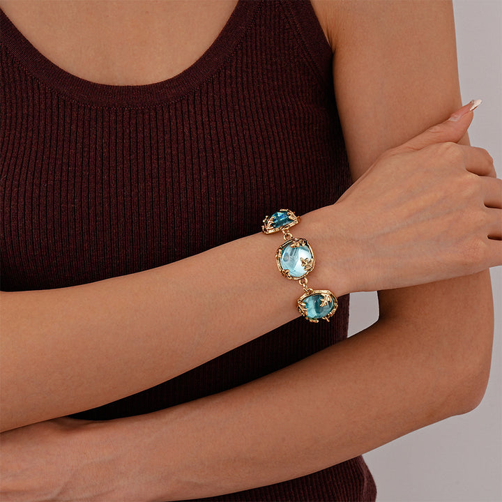 Lake Blue Glazed Bracelet
