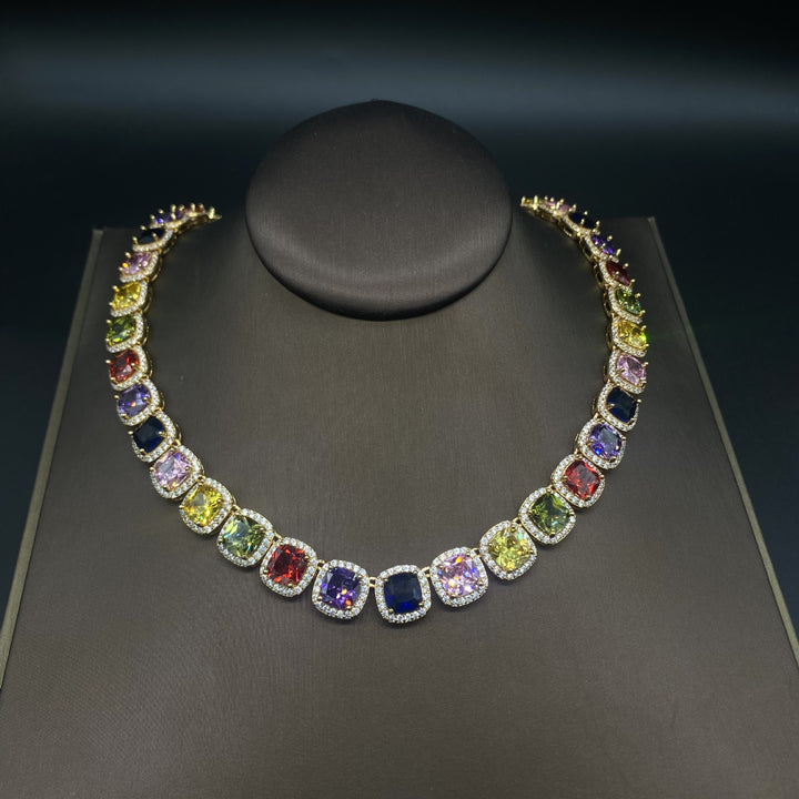 Dopamine Rainbow Gemstone Necklace