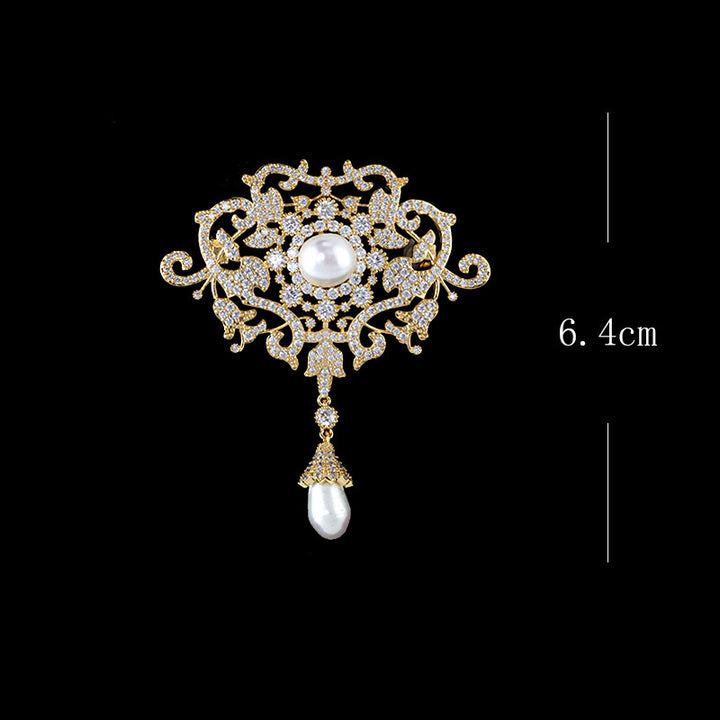 Vintage Royal Style Zircon Brooch