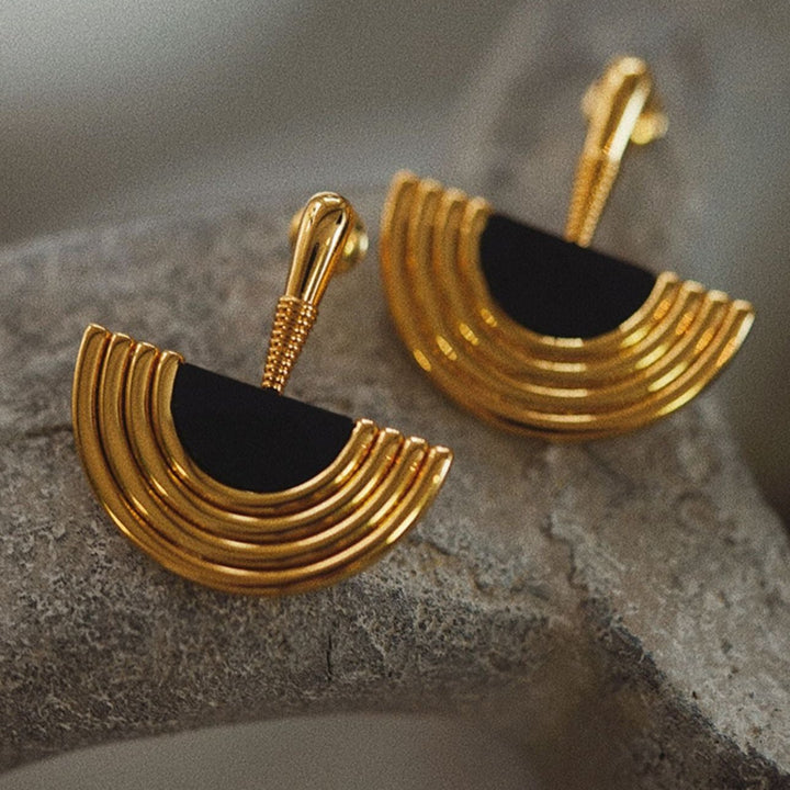 "Radiance" Classical Egyptian Onyx Earrings