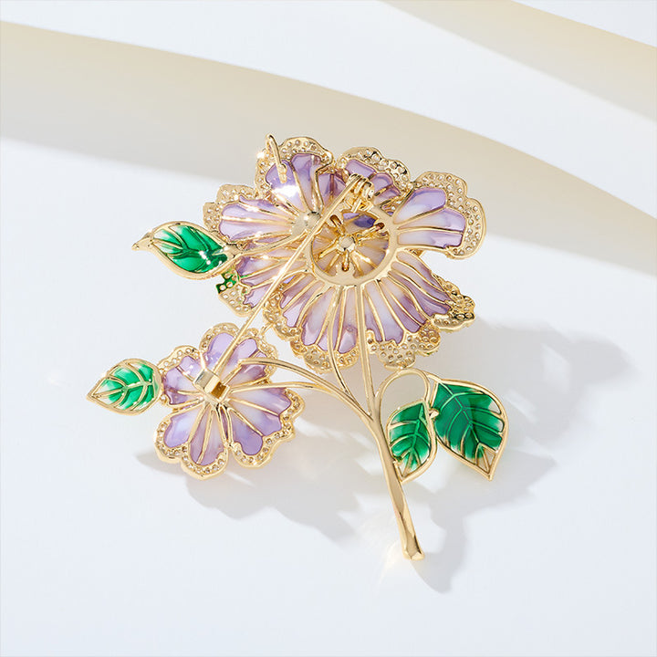 Luxury Peony Zircon Brooch