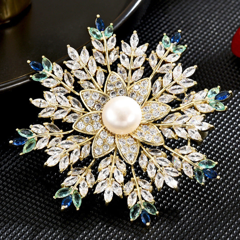 Minimalist Snowflake Brooch