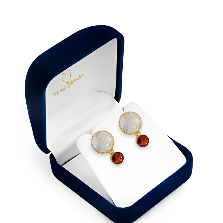 Carnelian Freshwater Pearl Silver earring