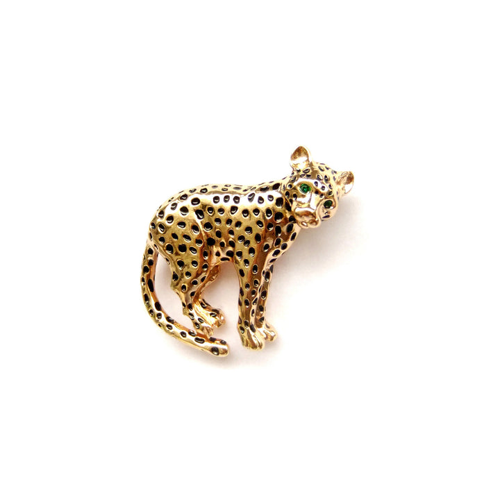 Golden Leopard Brooch