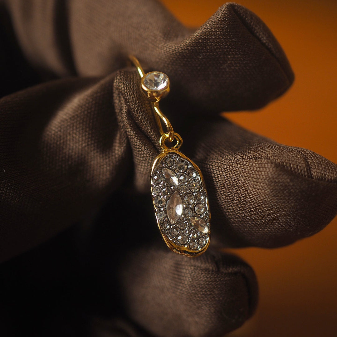 Vintage pavé zirconia drop earrings