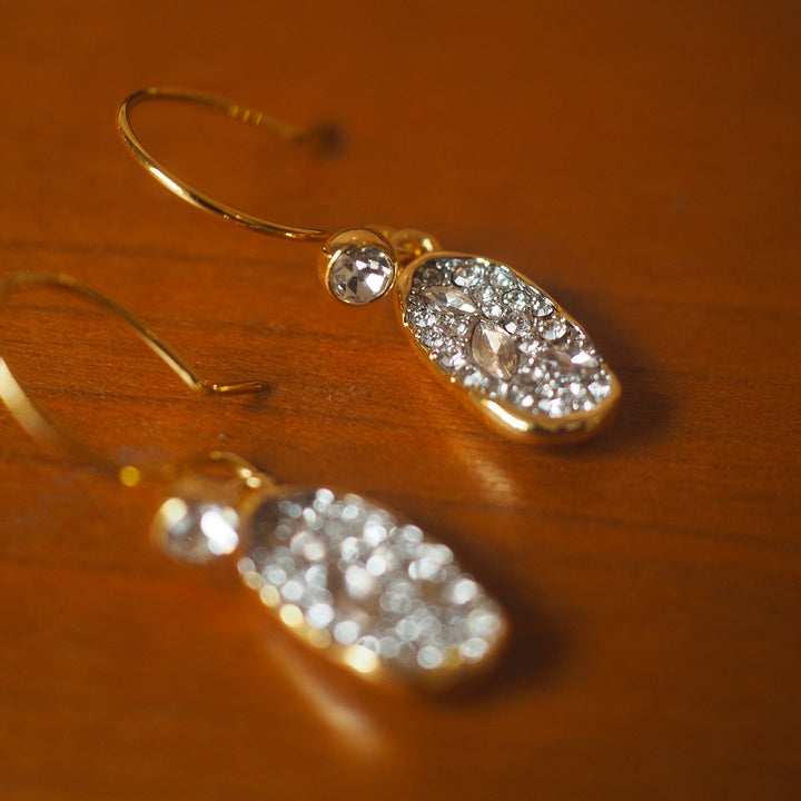 Vintage pavé zirconia drop earrings