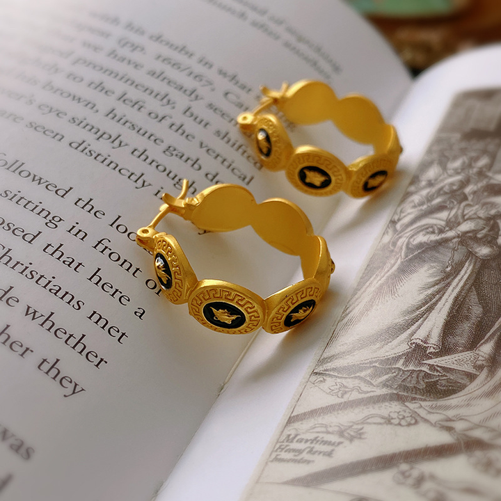 Vintage Antique Gold Plated Earrings