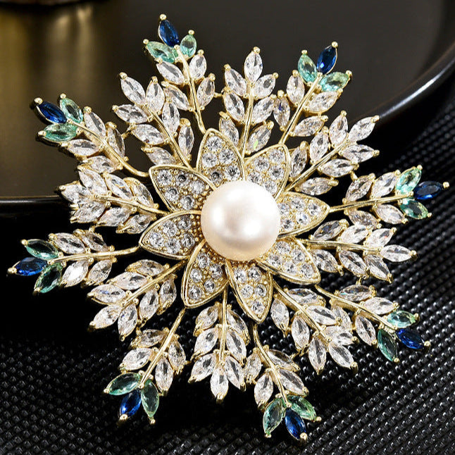 Minimalist Snowflake Brooch
