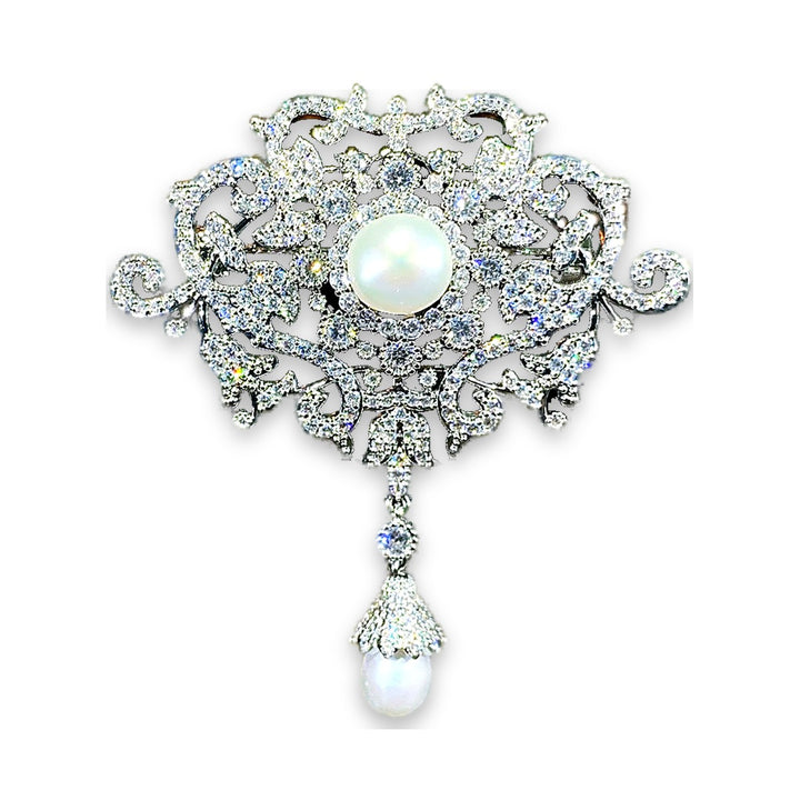 Vintage Royal Style Zircon Brooch